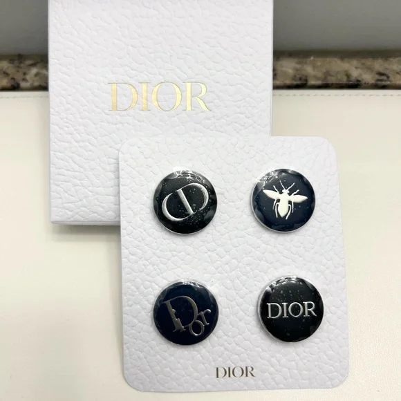 Dior Black and Silver Pins Set - Picture 2 of 4